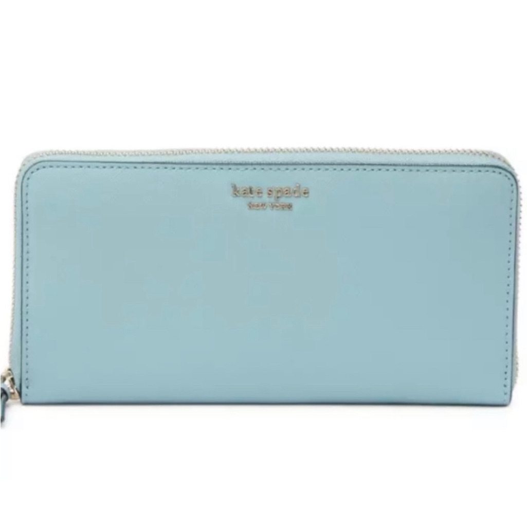 New Kate Spade Long Continental Wallet Blue